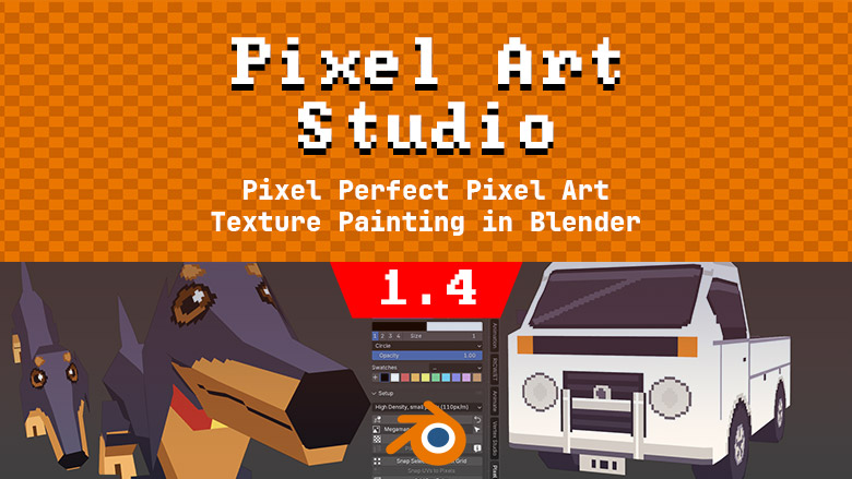 Pixel Art Studio v1.4.0: Quick Setup, paint existing models right away, shortcuts alongside Blender and more!