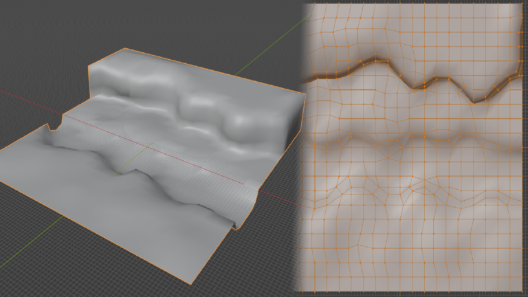 Day 48: PS1 Silent Hill inspired Terrain in Blender, grid perfect