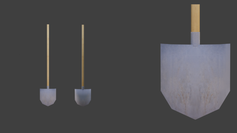 Day 100: Shovel Low Poly Textured
