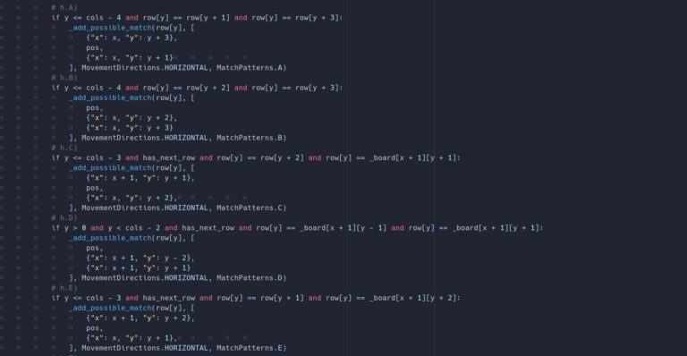 Initial GDScript code and Matching Patterns