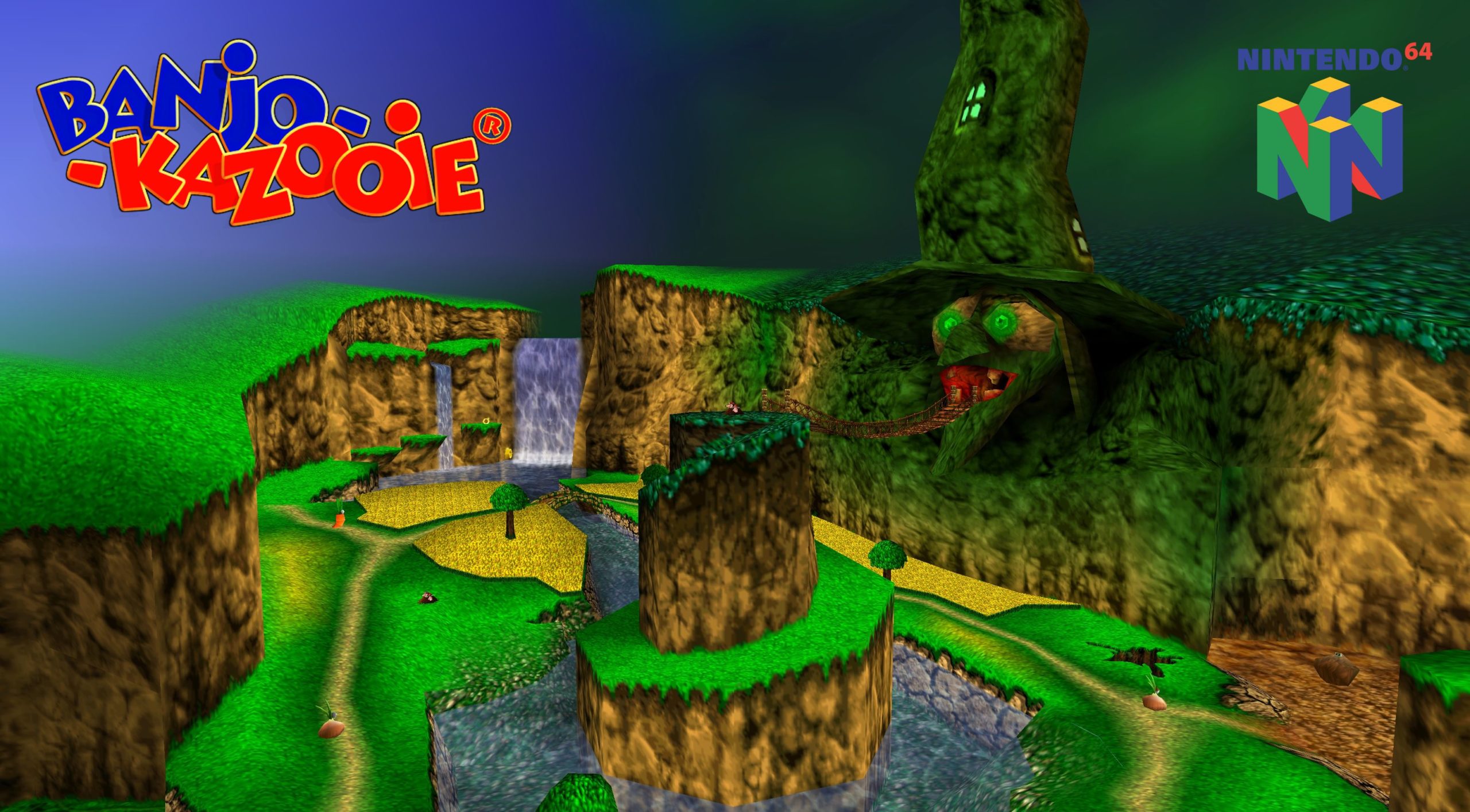 Banjo-Kazooie (N64) environments and levels: texture blending and vertex color usage