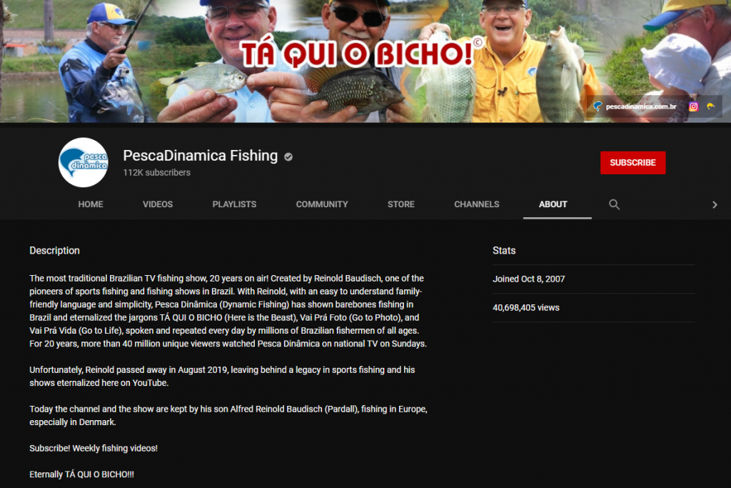 Pesca Dinâmica YouTube Channel
